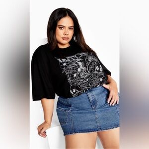 City Chic Oversized Outlaw Tee